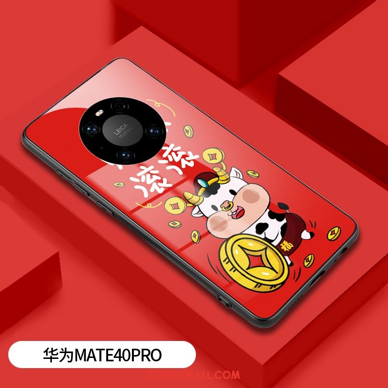 Étui Huawei Mate 40 Pro Personnalité Silicone Or, Coque Huawei Mate 40 Pro Protection Verre