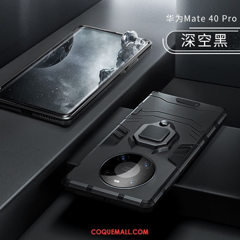 Étui Huawei Mate 40 Pro Protection Bleu À Bord, Coque Huawei Mate 40 Pro Incassable Anneau