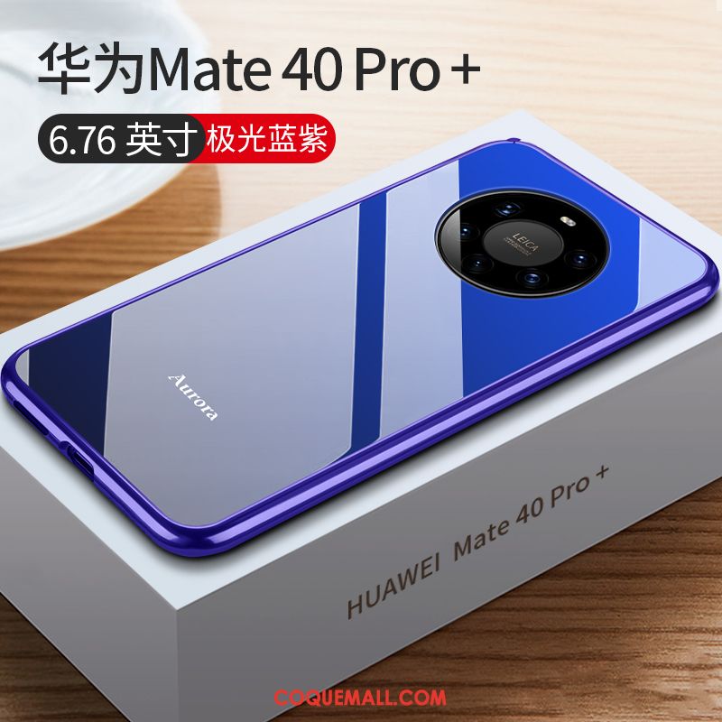 Étui Huawei Mate 40 Pro+ Protection Border Rouge, Coque Huawei Mate 40 Pro+ Net Rouge Très Mince