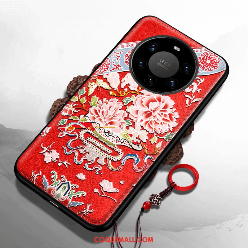 Étui Huawei Mate 40 Pro+ Téléphone Portable Bleu Dragon, Coque Huawei Mate 40 Pro+ Gaufrage Nouveau