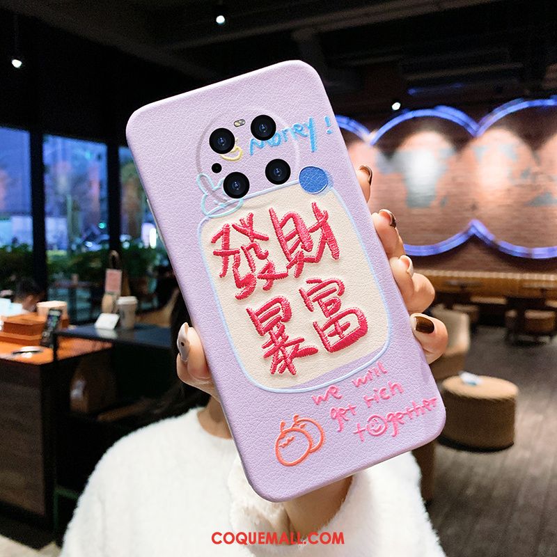 Étui Huawei Mate 40 Pro Téléphone Portable Incassable Créatif, Coque Huawei Mate 40 Pro Richesse Rose