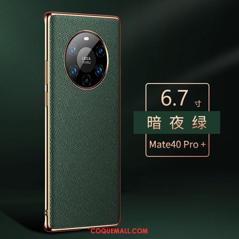 Étui Huawei Mate 40 Pro+ Violet Cuir Véritable Tout Compris, Coque Huawei Mate 40 Pro+ Protection Incassable