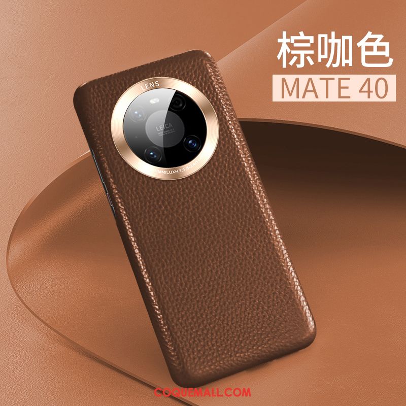 Étui Huawei Mate 40 Protection Très Mince Tout Compris, Coque Huawei Mate 40 Cuir Cuir Véritable