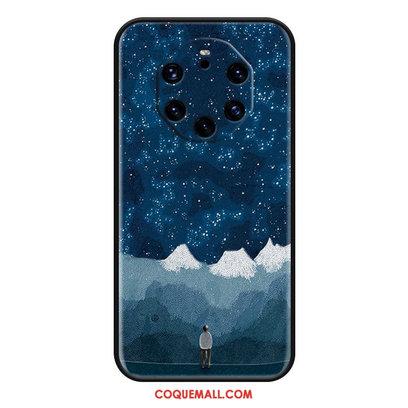 Étui Huawei Mate 40 Rs Gaufrage Incassable Délavé En Daim, Coque Huawei Mate 40 Rs Protection Créatif