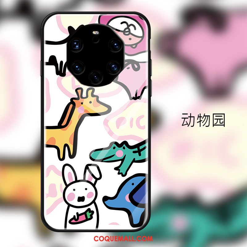 Étui Huawei Mate 40 Rs Vert Dessin Animé Frais, Coque Huawei Mate 40 Rs Ornements Suspendus Verre Trempé