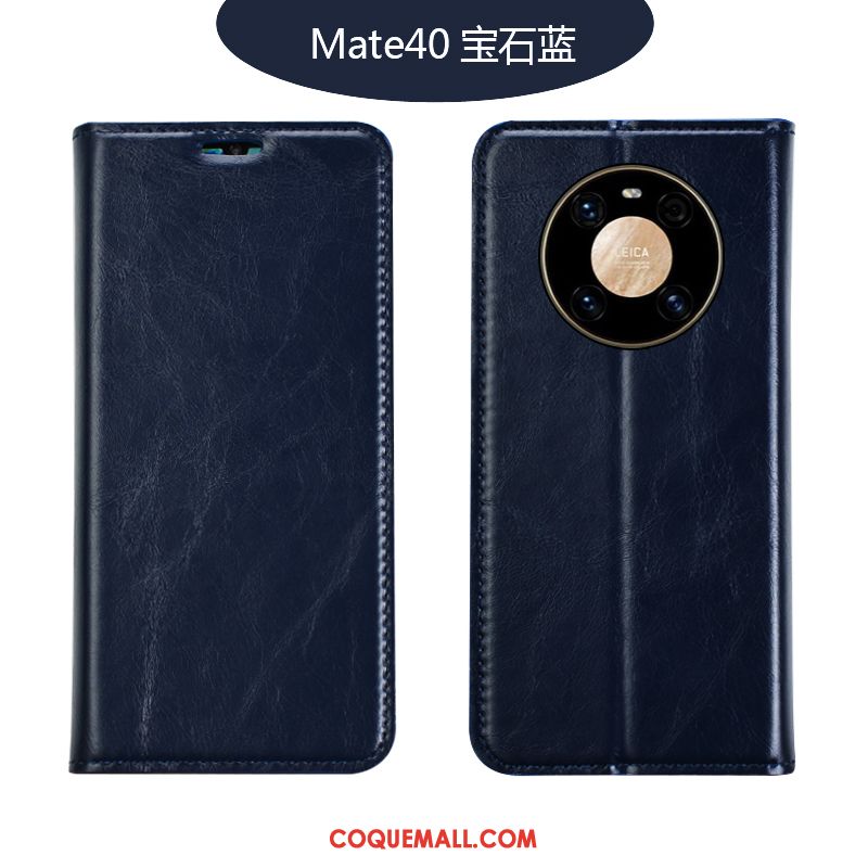 Étui Huawei Mate 40 Téléphone Portable Incassable Qualité, Coque Huawei Mate 40 Business Clamshell Braun