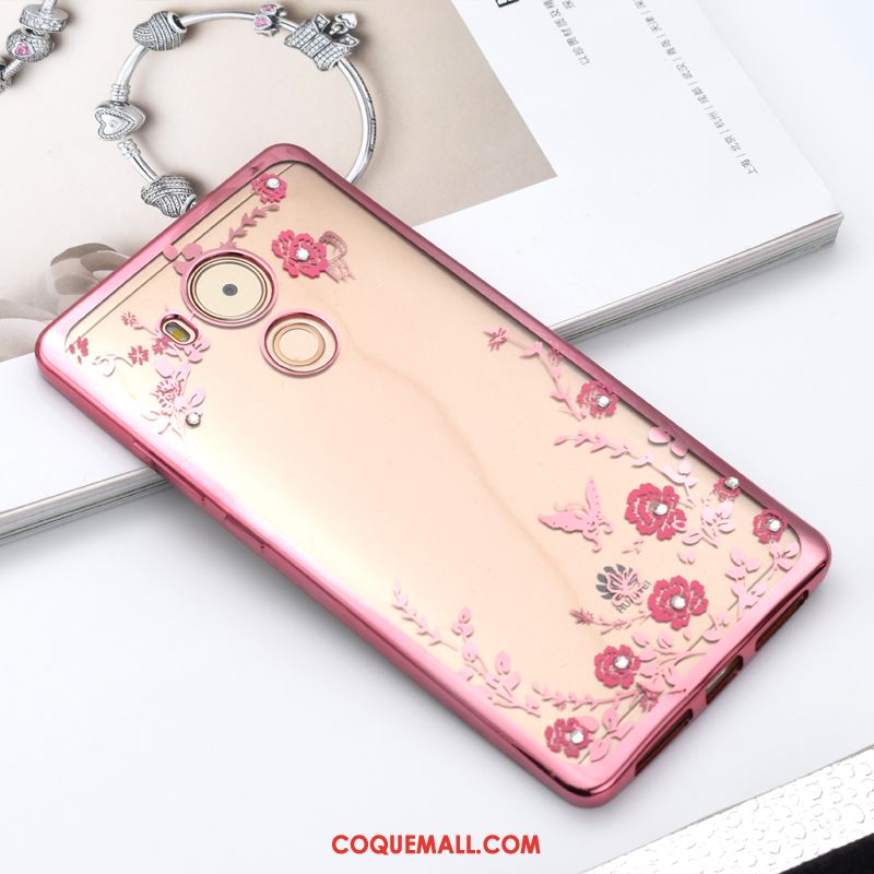 Étui Huawei Mate 8 Anneau Protection Téléphone Portable, Coque Huawei Mate 8 Or Rose Strass