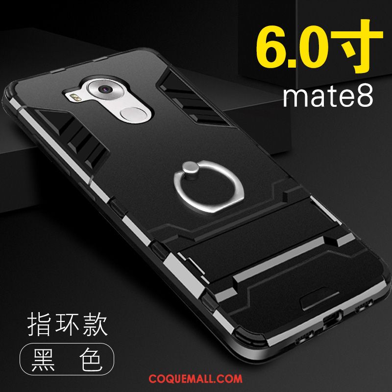 Étui Huawei Mate 8 Anneau Tempérer Membrane, Coque Huawei Mate 8 Argent Marque De Tendance