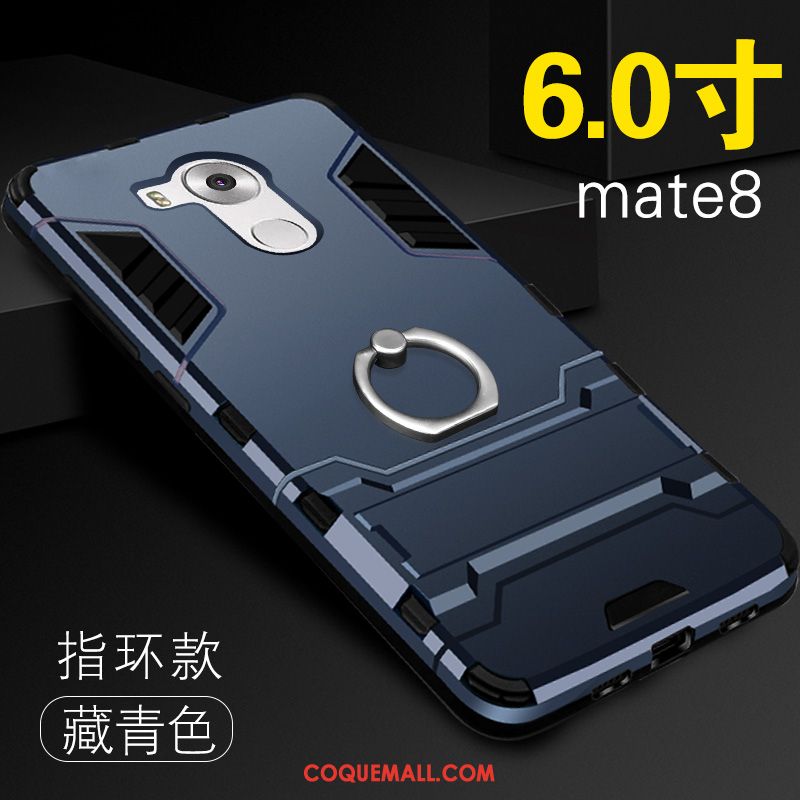 Étui Huawei Mate 8 Anneau Tempérer Membrane, Coque Huawei Mate 8 Argent Marque De Tendance