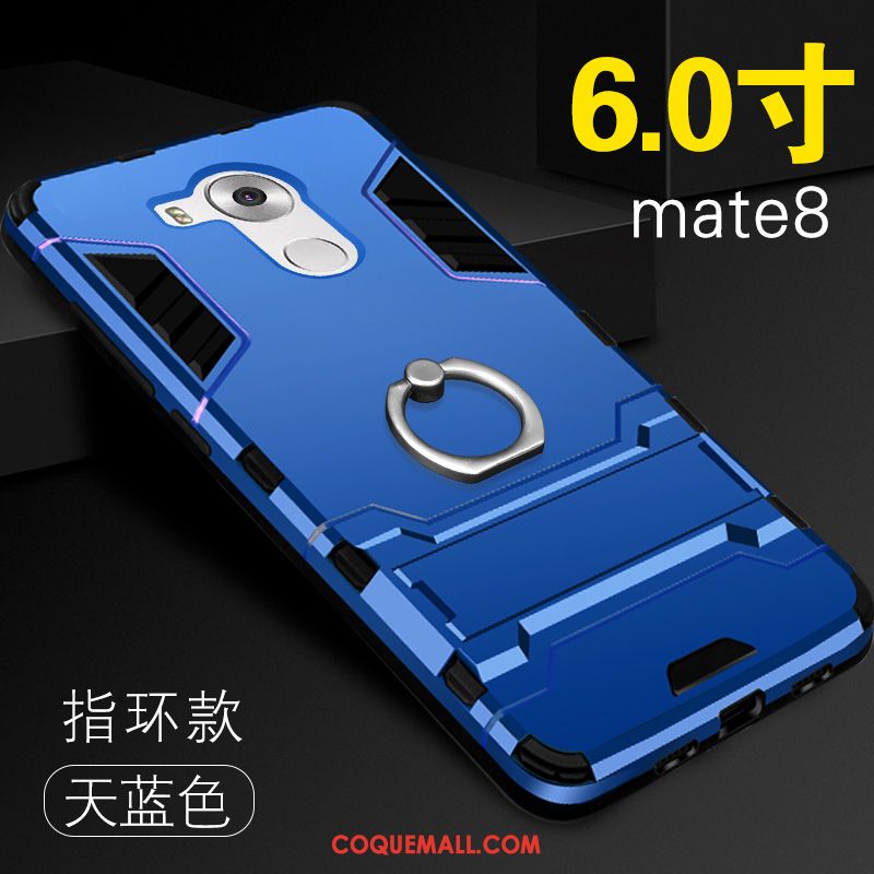 Étui Huawei Mate 8 Anneau Tempérer Membrane, Coque Huawei Mate 8 Argent Marque De Tendance