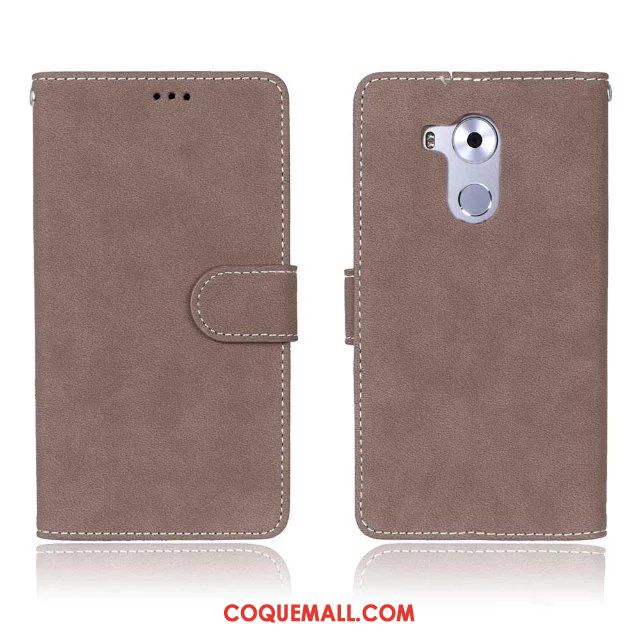 Étui Huawei Mate 8 Clamshell Téléphone Portable Délavé En Daim, Coque Huawei Mate 8 Vert Fluide Doux Beige