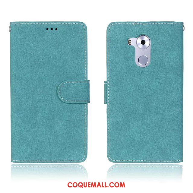 Étui Huawei Mate 8 Clamshell Téléphone Portable Délavé En Daim, Coque Huawei Mate 8 Vert Fluide Doux Beige