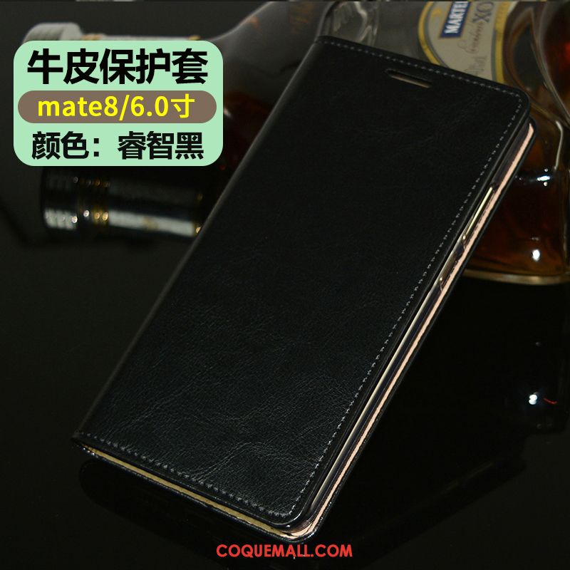 Étui Huawei Mate 8 Cuir Véritable Cuir Étui En Cuir, Coque Huawei Mate 8 Incassable Tout Compris