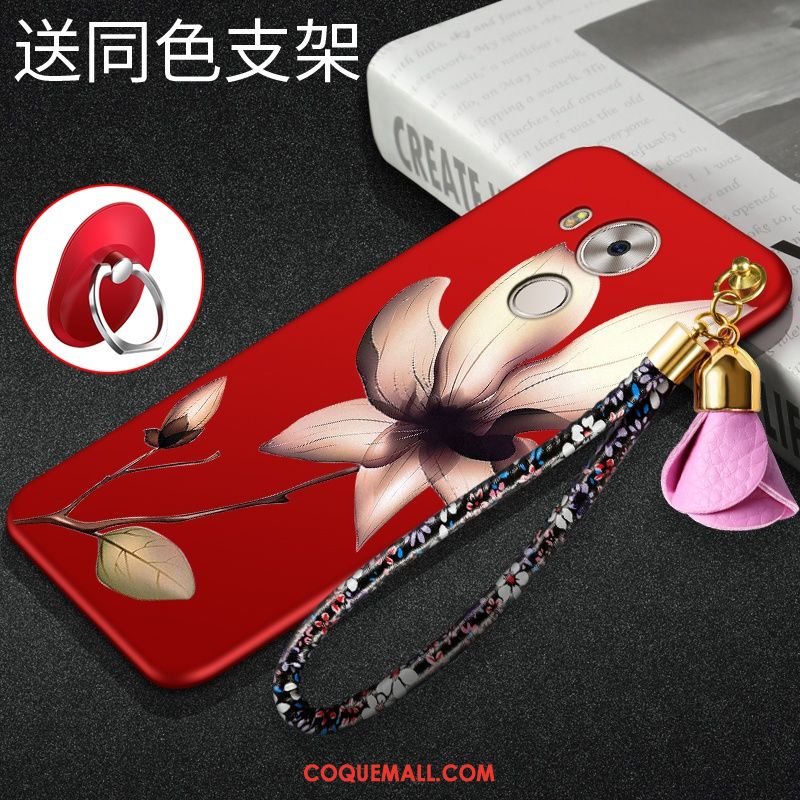 Étui Huawei Mate 8 Fluide Doux Protection Rouge, Coque Huawei Mate 8 Délavé En Daim Incassable