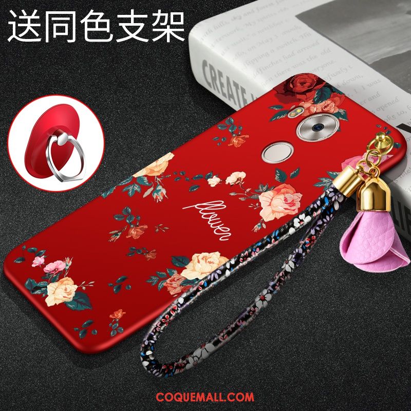 Étui Huawei Mate 8 Fluide Doux Protection Rouge, Coque Huawei Mate 8 Délavé En Daim Incassable