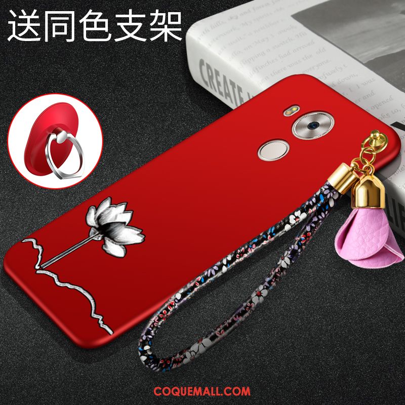 Étui Huawei Mate 8 Fluide Doux Protection Rouge, Coque Huawei Mate 8 Délavé En Daim Incassable