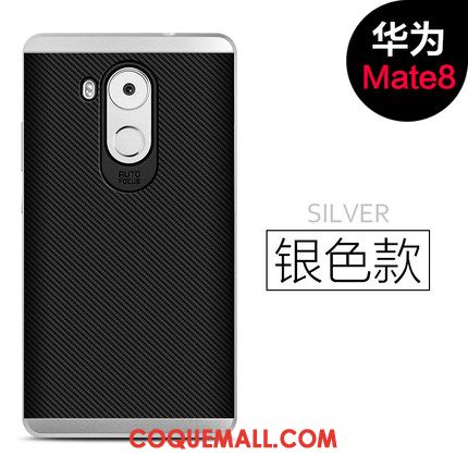 Étui Huawei Mate 8 Incassable Gris Protection, Coque Huawei Mate 8 Membrane Tempérer