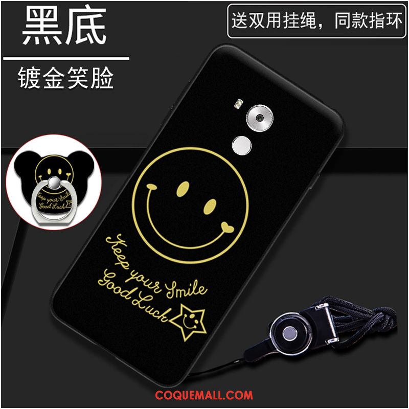 Étui Huawei Mate 8 Noir Fluide Doux Incassable, Coque Huawei Mate 8 Silicone Tendance