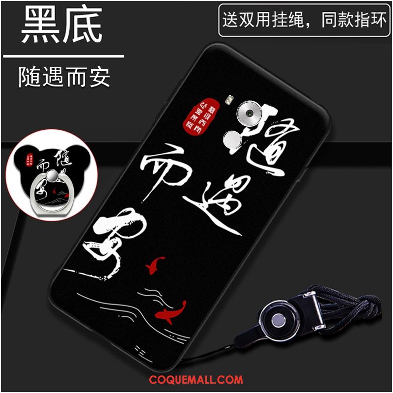 Étui Huawei Mate 8 Noir Fluide Doux Incassable, Coque Huawei Mate 8 Silicone Tendance