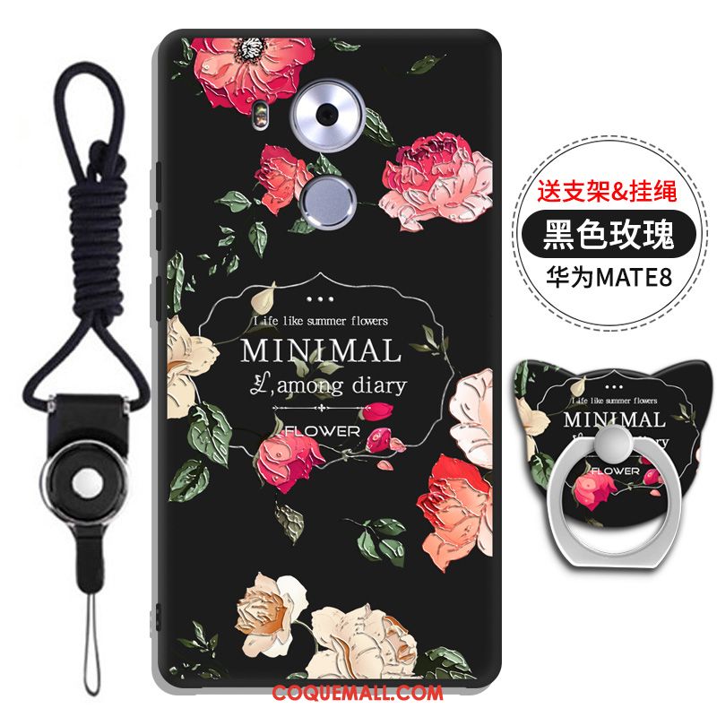 Étui Huawei Mate 8 Protection Noir Fluide Doux, Coque Huawei Mate 8 Téléphone Portable