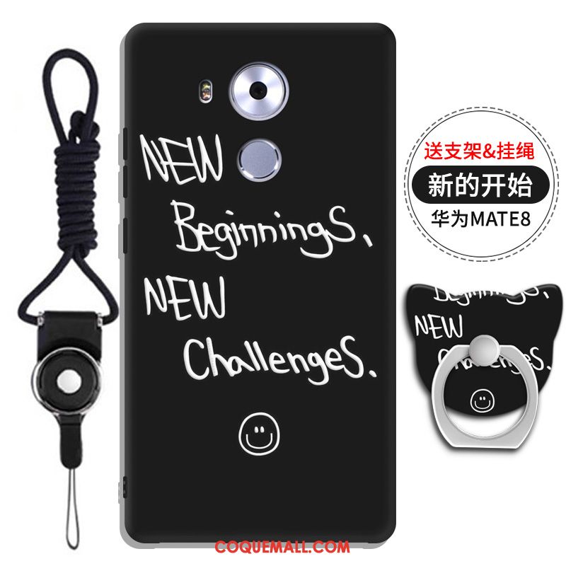 Étui Huawei Mate 8 Protection Noir Fluide Doux, Coque Huawei Mate 8 Téléphone Portable