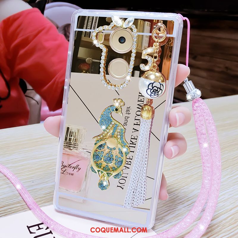 Étui Huawei Mate 8 Protection Strass Rose, Coque Huawei Mate 8 Téléphone Portable Miroir Champagner Farbe