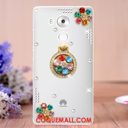 Étui Huawei Mate 8 Transparent Ornements Suspendus Protection, Coque Huawei Mate 8 Une Agrafe Bleu