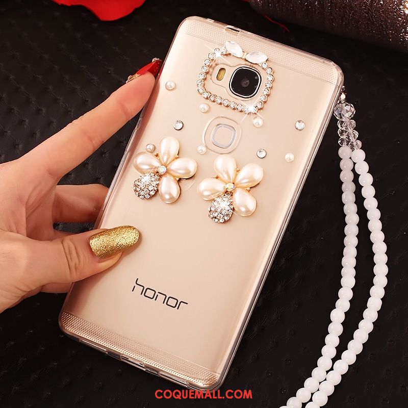 Étui Huawei Mate 8 Transparent Strass Téléphone Portable, Coque Huawei Mate 8 Fluide Doux Protection