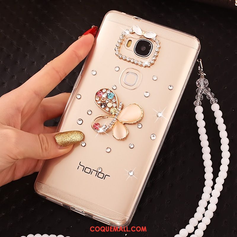 Étui Huawei Mate 8 Transparent Strass Téléphone Portable, Coque Huawei Mate 8 Fluide Doux Protection