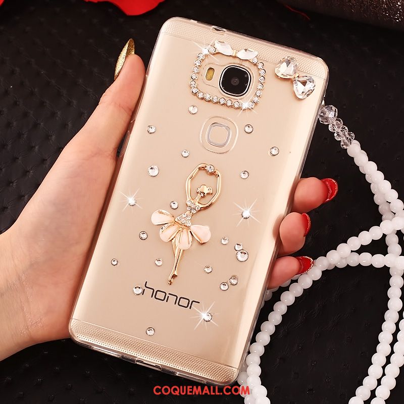 Étui Huawei Mate 8 Transparent Strass Téléphone Portable, Coque Huawei Mate 8 Fluide Doux Protection