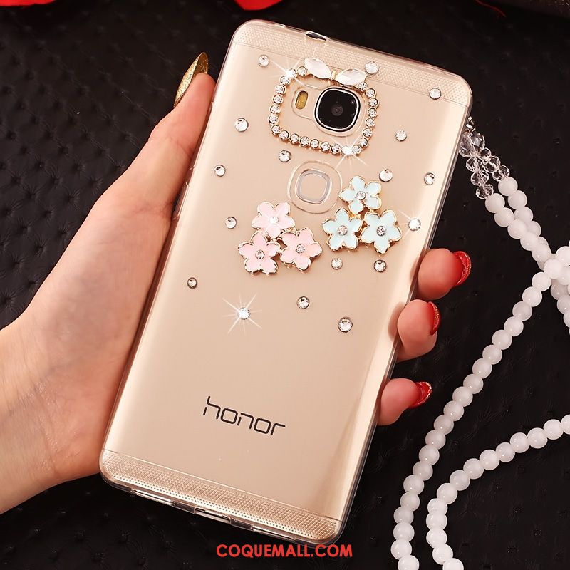 Étui Huawei Mate 8 Transparent Strass Téléphone Portable, Coque Huawei Mate 8 Fluide Doux Protection