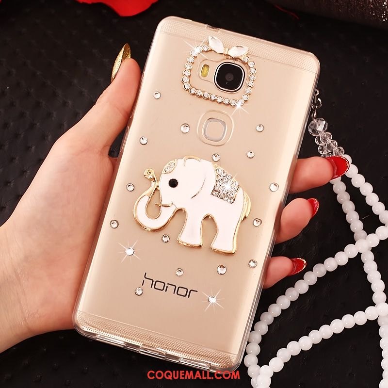 Étui Huawei Mate 8 Transparent Strass Téléphone Portable, Coque Huawei Mate 8 Fluide Doux Protection