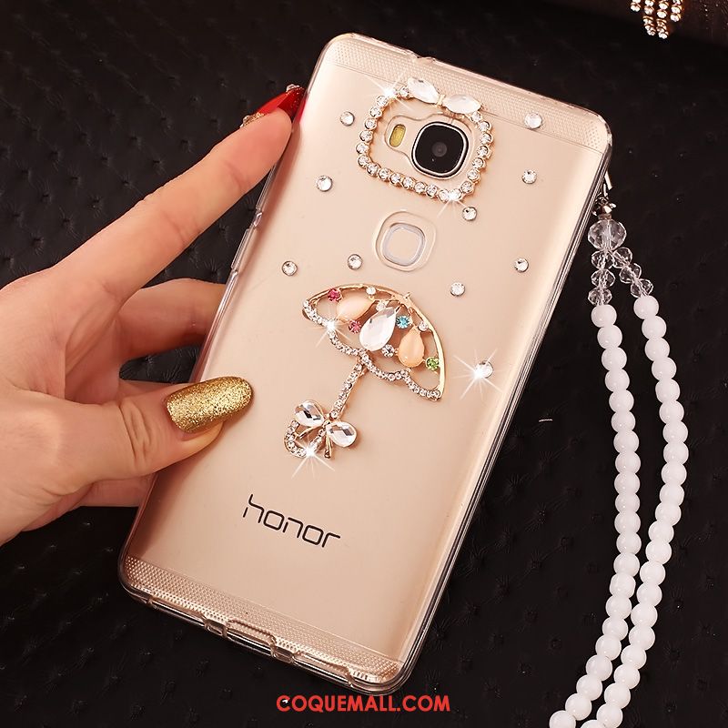 Étui Huawei Mate 8 Transparent Strass Téléphone Portable, Coque Huawei Mate 8 Fluide Doux Protection