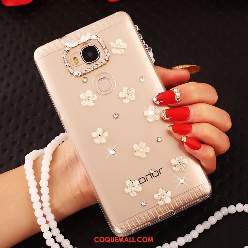 Étui Huawei Mate 8 Transparent Strass Téléphone Portable, Coque Huawei Mate 8 Fluide Doux Protection