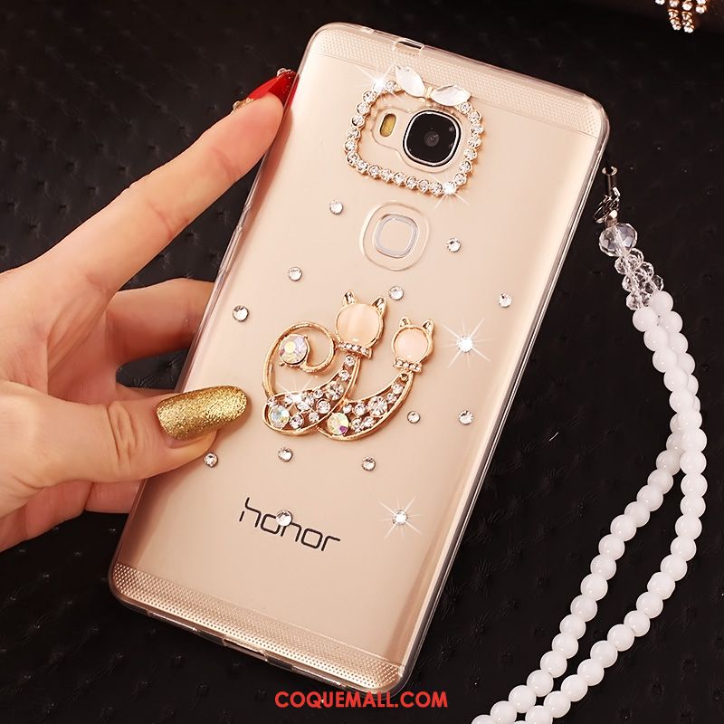 Étui Huawei Mate 8 Transparent Strass Téléphone Portable, Coque Huawei Mate 8 Fluide Doux Protection