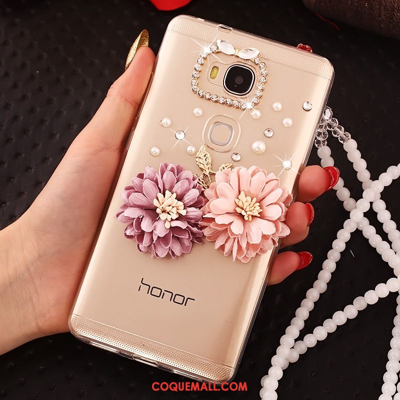 Étui Huawei Mate 8 Transparent Strass Téléphone Portable, Coque Huawei Mate 8 Fluide Doux Protection