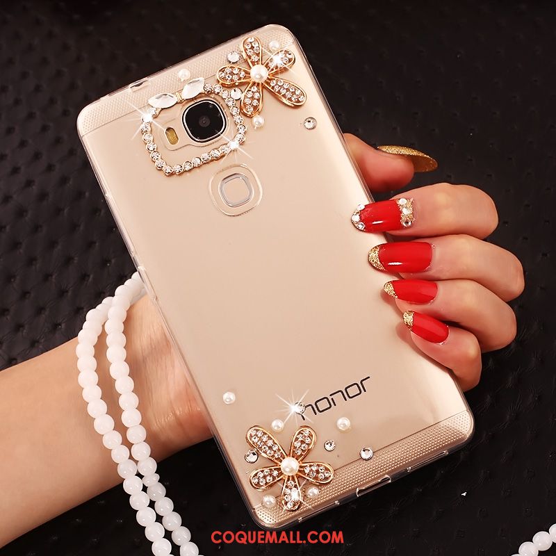 Étui Huawei Mate 8 Transparent Strass Téléphone Portable, Coque Huawei Mate 8 Fluide Doux Protection