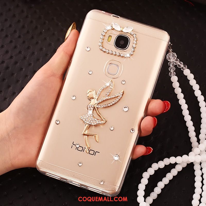 Étui Huawei Mate 8 Transparent Strass Téléphone Portable, Coque Huawei Mate 8 Fluide Doux Protection