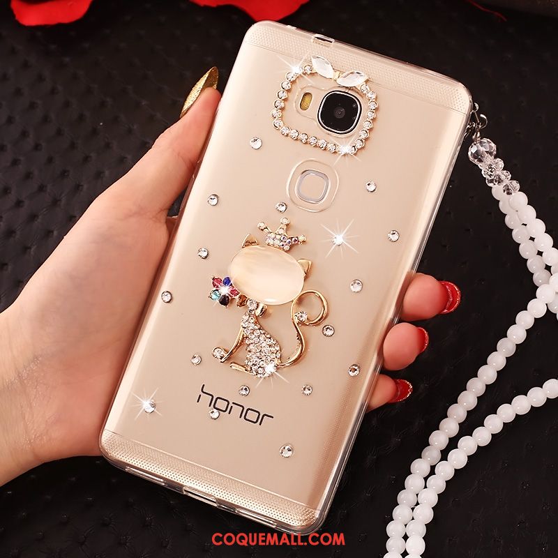 Étui Huawei Mate 8 Transparent Strass Téléphone Portable, Coque Huawei Mate 8 Fluide Doux Protection