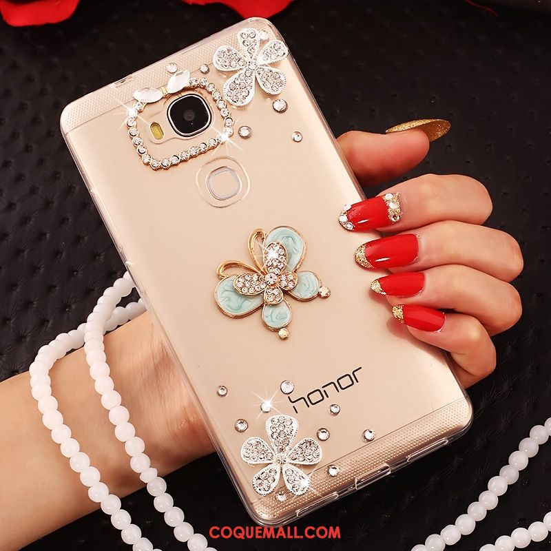 Étui Huawei Mate 8 Transparent Strass Téléphone Portable, Coque Huawei Mate 8 Fluide Doux Protection