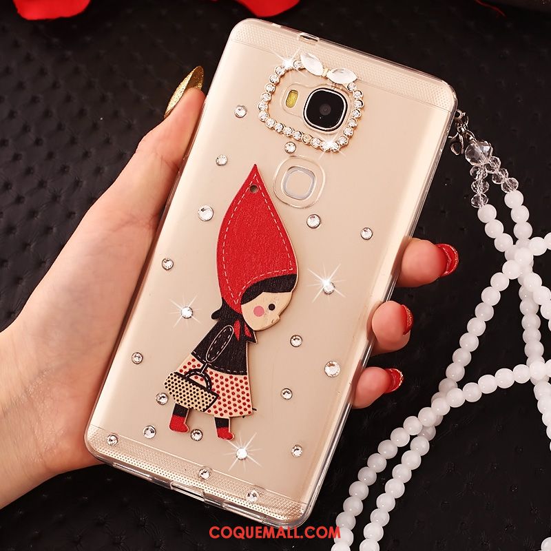 Étui Huawei Mate 8 Transparent Strass Téléphone Portable, Coque Huawei Mate 8 Fluide Doux Protection