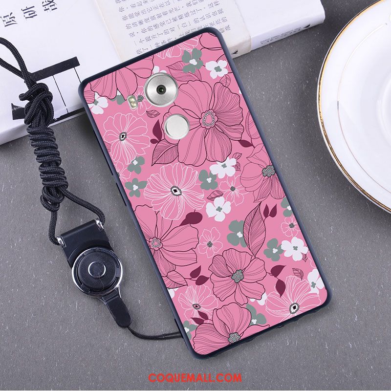 Étui Huawei Mate 8 Téléphone Portable Rose Silicone, Coque Huawei Mate 8 Incassable Fluide Doux