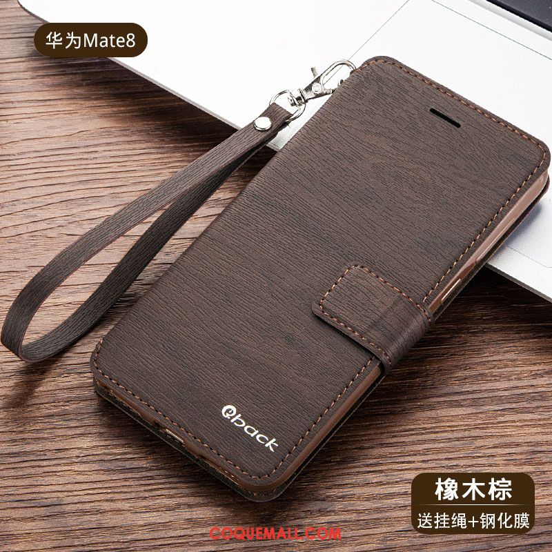 Étui Huawei Mate 8 Téléphone Portable Étui En Cuir Protection, Coque Huawei Mate 8 Rouge