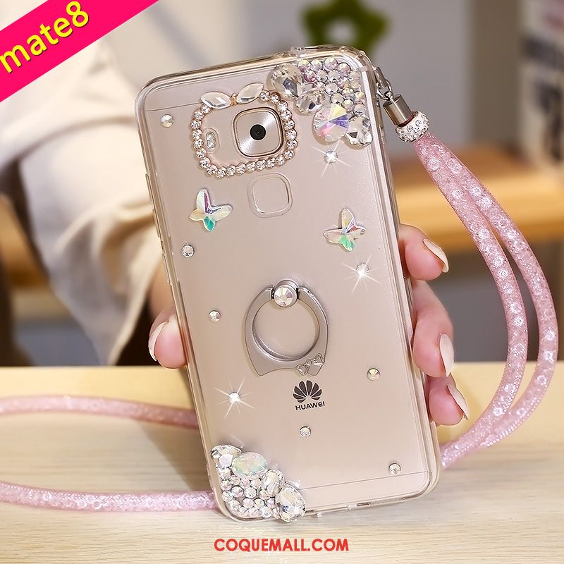 Étui Huawei Mate 8 Une Agrafe Transparent Ornements Suspendus, Coque Huawei Mate 8 Silicone Téléphone Portable