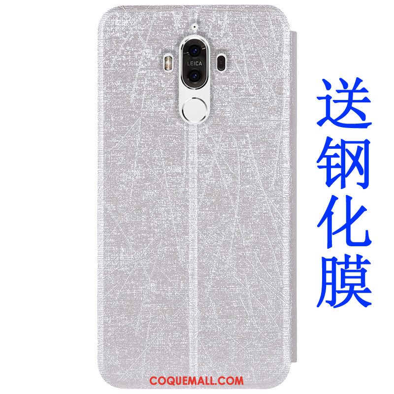 Étui Huawei Mate 9 Bleu Transparent Couleur, Coque Huawei Mate 9 Protection Étui En Cuir