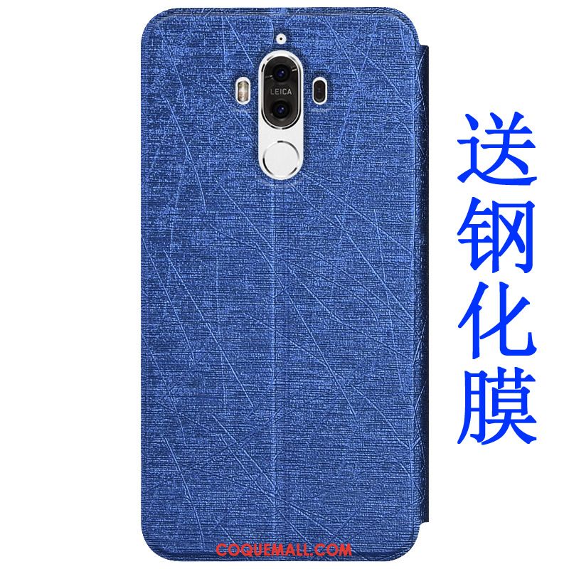 Étui Huawei Mate 9 Bleu Transparent Couleur, Coque Huawei Mate 9 Protection Étui En Cuir