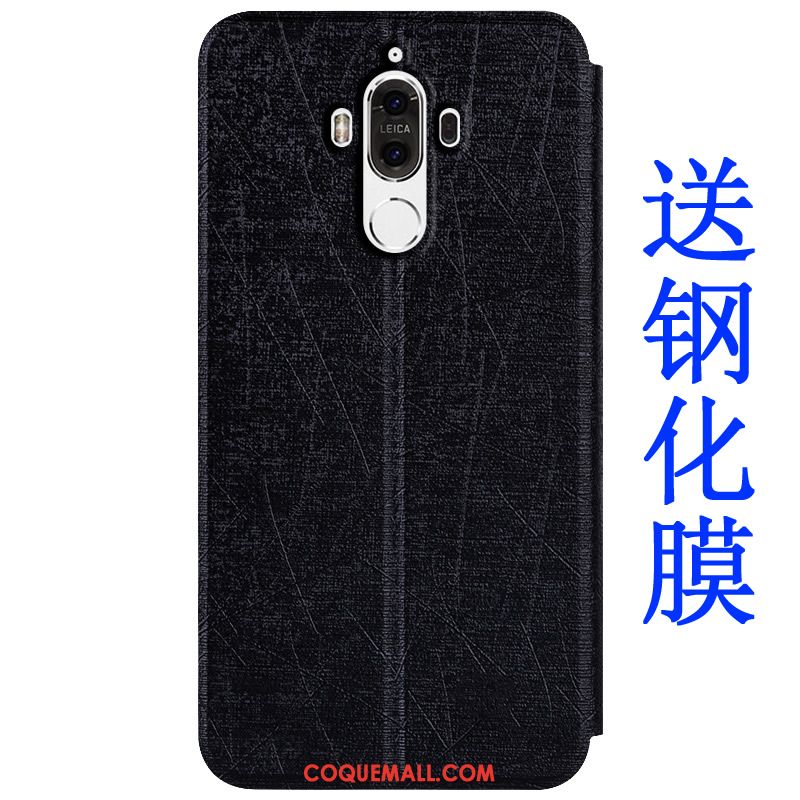 Étui Huawei Mate 9 Bleu Transparent Couleur, Coque Huawei Mate 9 Protection Étui En Cuir