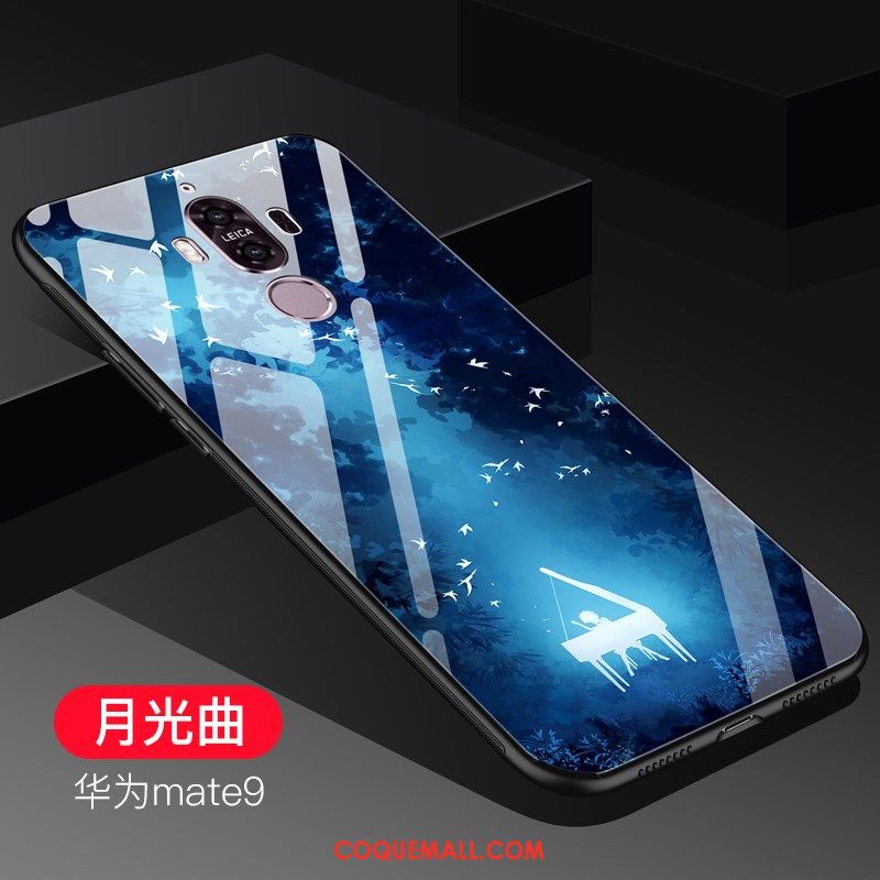 Étui Huawei Mate 9 Difficile Téléphone Portable Violet, Coque Huawei Mate 9 Verre Trempé Incassable