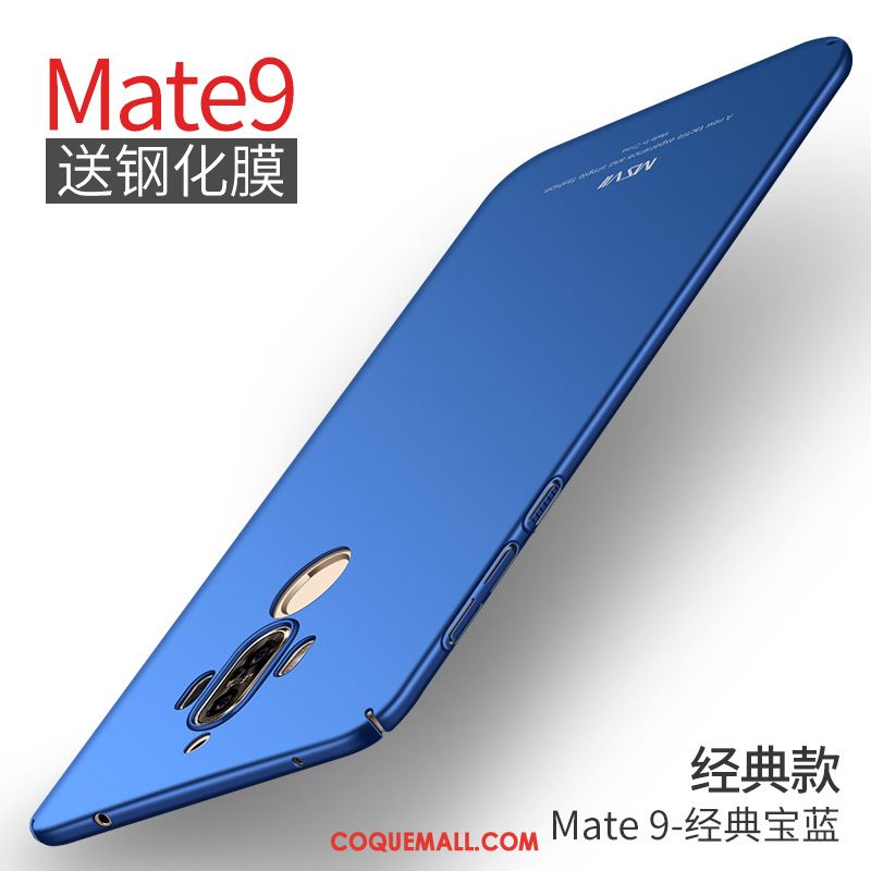 Étui Huawei Mate 9 Délavé En Daim Magnétisme Bleu, Coque Huawei Mate 9 Protection Rouge
