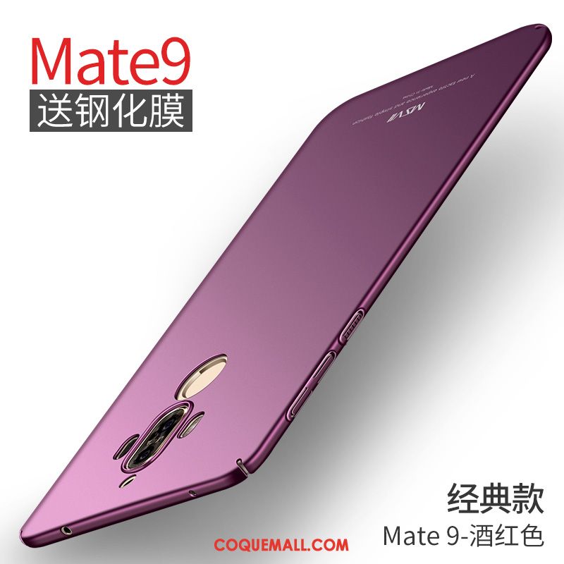 Étui Huawei Mate 9 Délavé En Daim Magnétisme Bleu, Coque Huawei Mate 9 Protection Rouge